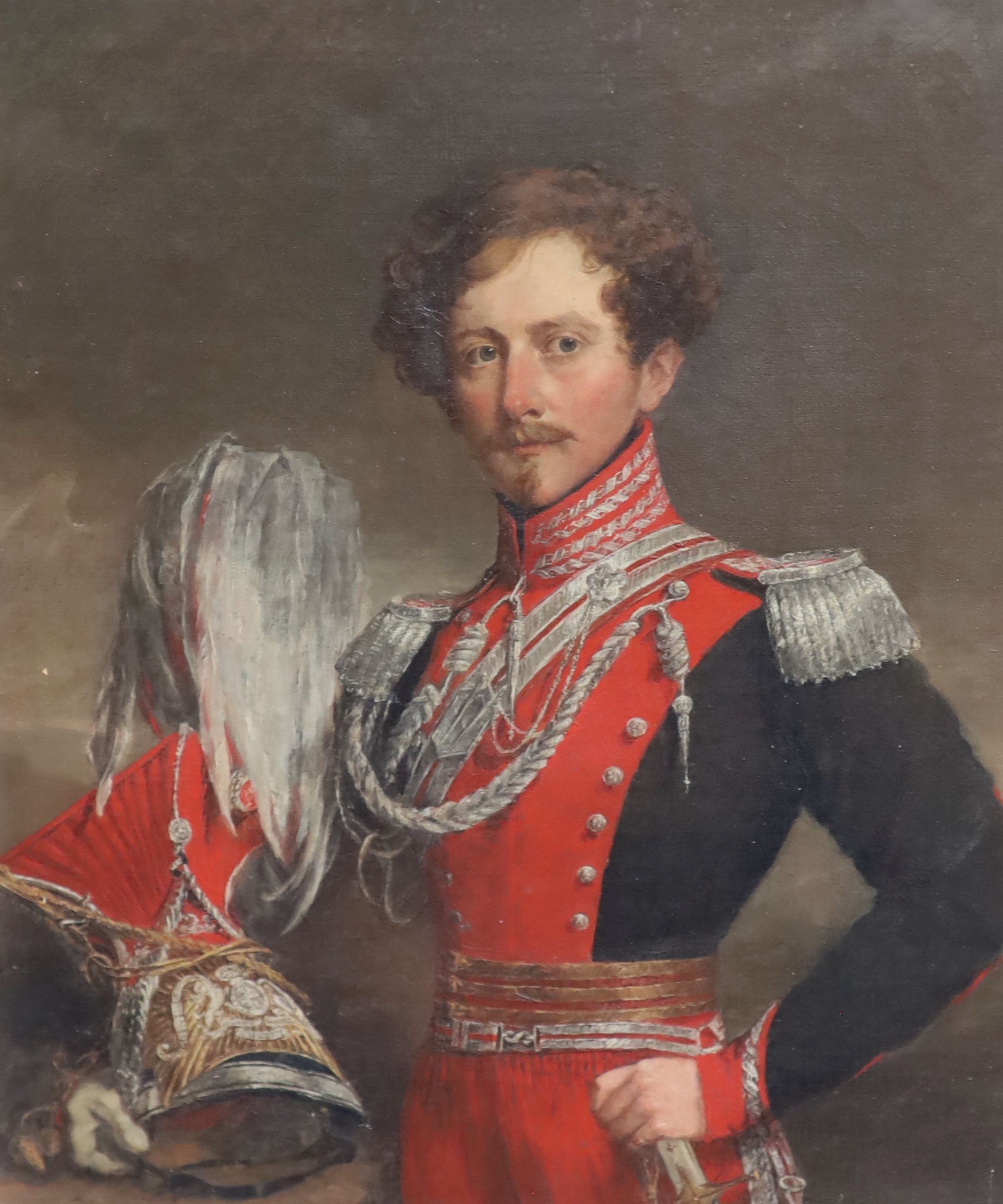 19th century French school, Portrait of Captain David Burges, Oil on canvas, 29 x 24 cm.